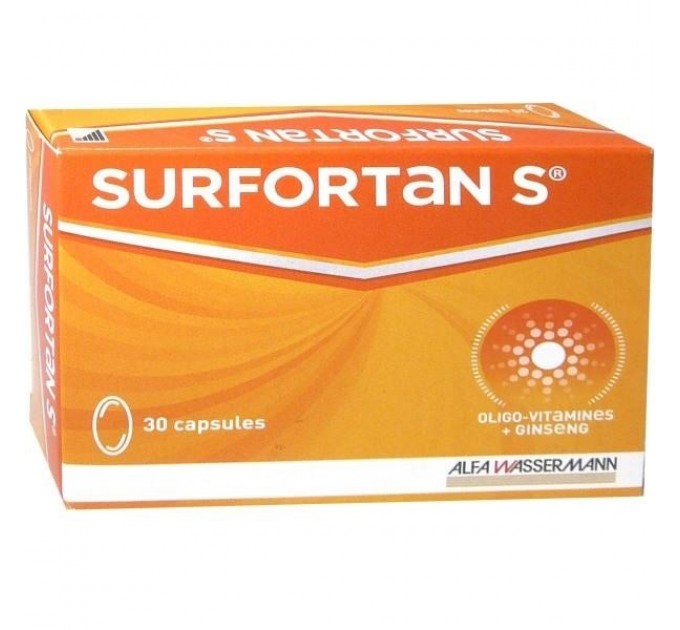 Витамины с женьшенем Surfortan S Alfa Wasserman Pharma 30 капсул