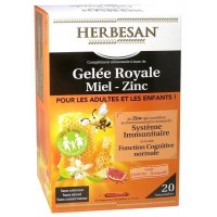 Маточное молочко-мед-цинк Herbsan Royal Jelly Honey Zinc x20 флаконов