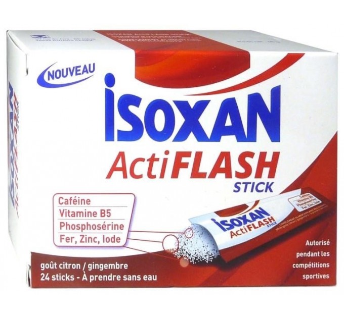 Витаминный комплекс от усталости Isoxan Activeslash x24 палочки со вкусом лимона и имбиря