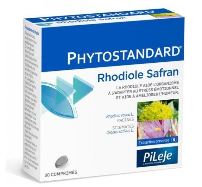 Капсулы против усталости и стресса Pileje Phytostandard Rhodiole Safran 30 таблеток