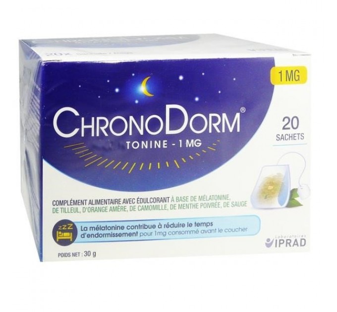 Комплекс от бессоницы CHRONODORM Mélatonine 1mg IPRAD