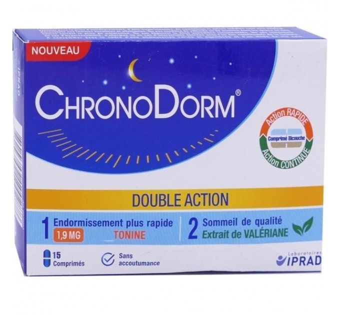 Таблетки от бессоницы CHRONODORM Double IPRAD 15 таблеток  