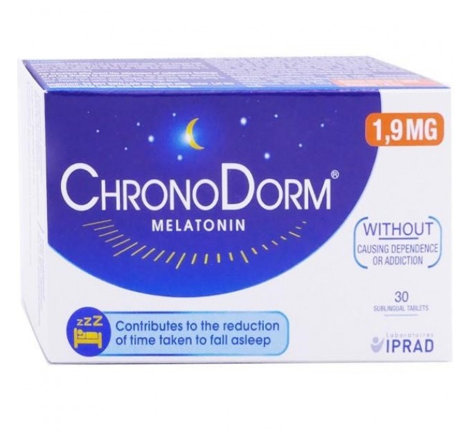 Комплекс от бессоницы CHRONODORM Mélatonine 1,9 mg IPRAD 30 таблеток