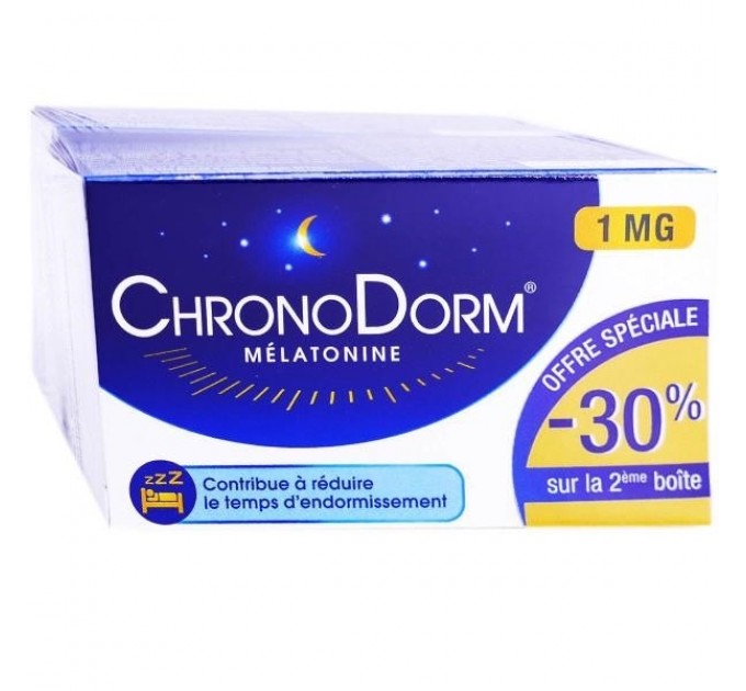 Комплекс от бессоницы CHRONODORM Mélatonine 1mg IPRAD 2X30 таблеток