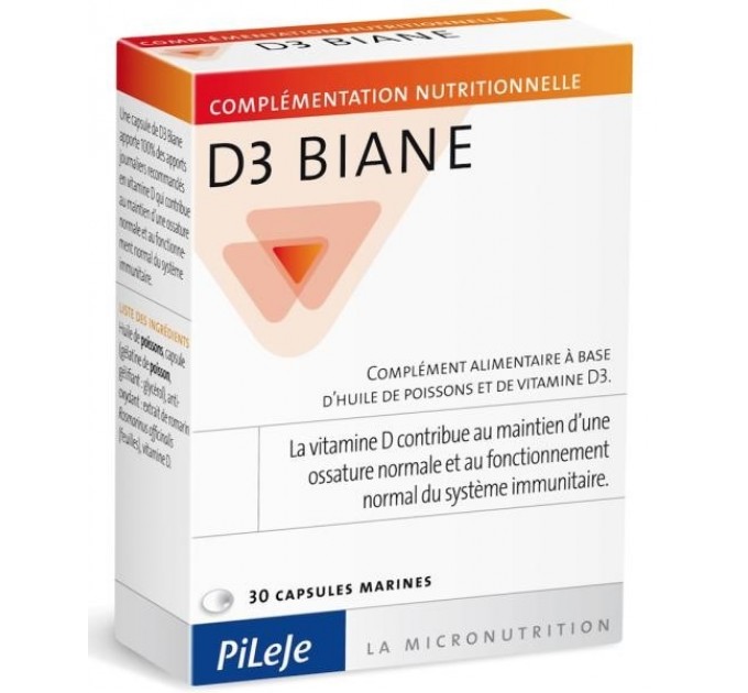 Комплекс для костей и иммунитета Pileje D3 Biane 30 капсул