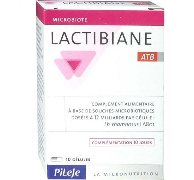 Комплекс лактобактерий Pileje Lactibiane ATB 10 капсул