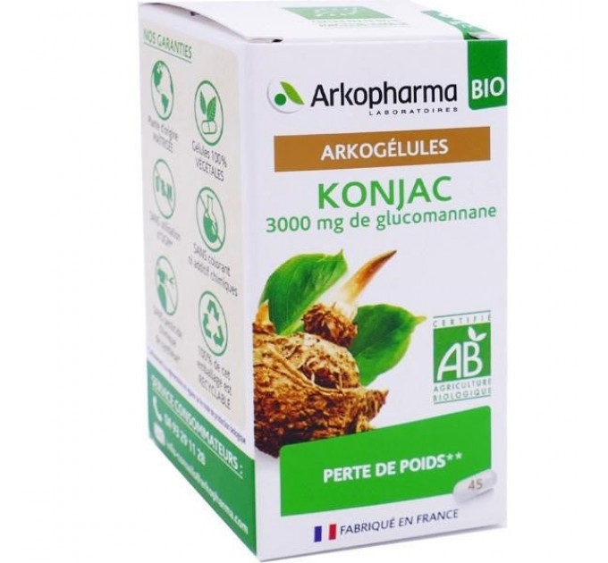 Подавитель аппетита Arkogélules Konjac Bio 45 капсул