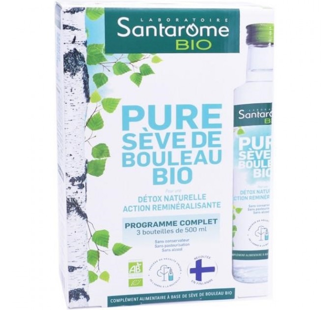 Чистый березовый сок Santarome PURE SEVE DE  BOULEAU 3x500 мл