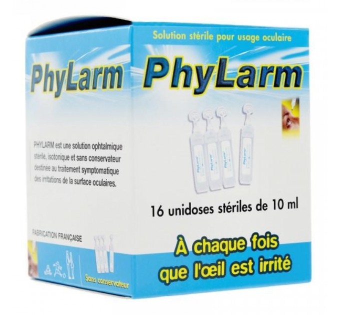Раствор для увлажнения и очищения глаз PhyLarm 10 мл 16 разовых доз