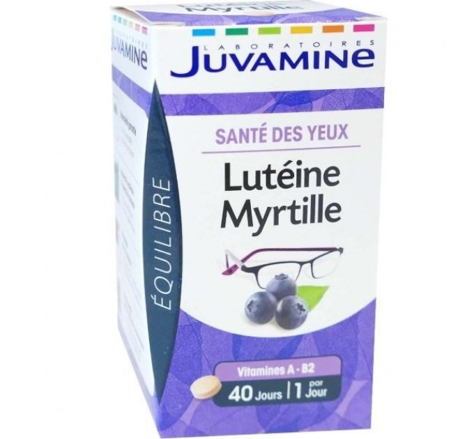 Комплекс для здоровья глаз JUVAMINE SANTE DES YEUX LUTEINE MYRTILLE 40 таблеток