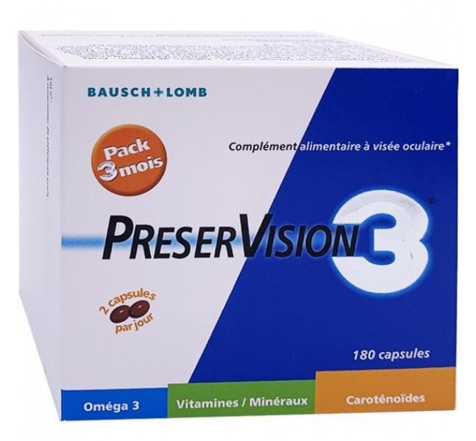 Капсулы против старения глаз Bausch lomb preservision 3 180 капсул
