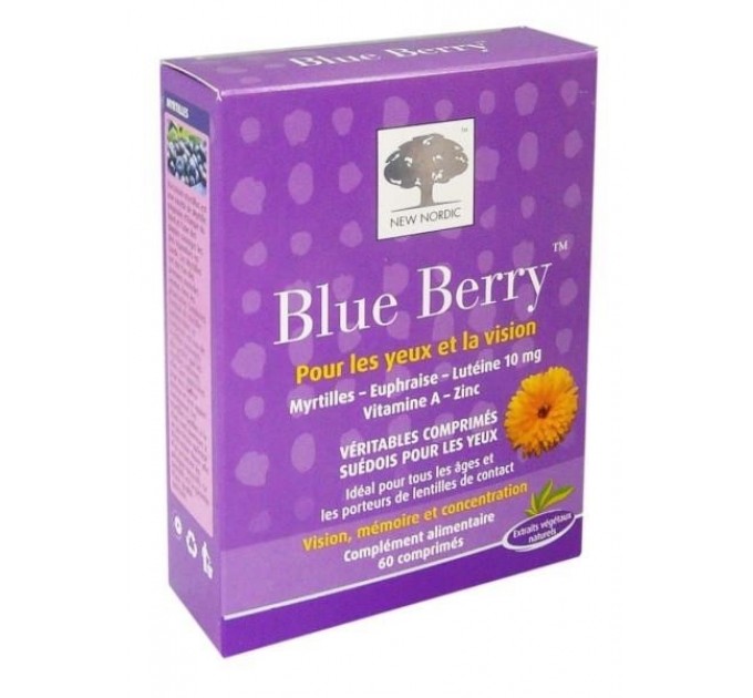 Добавка для зрения Blue Berry Pour les Yeux et la Vision NEW NORDIC 60 таблеток