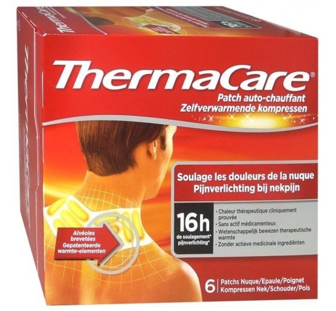 Обезболивающие патчи на шею 16 часов облегчения THERMACARE Neck Heating Patch 6 шт