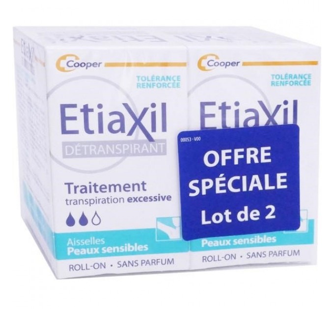 Дезодорант ETIAXIL traitement détranspirant 2x15мл