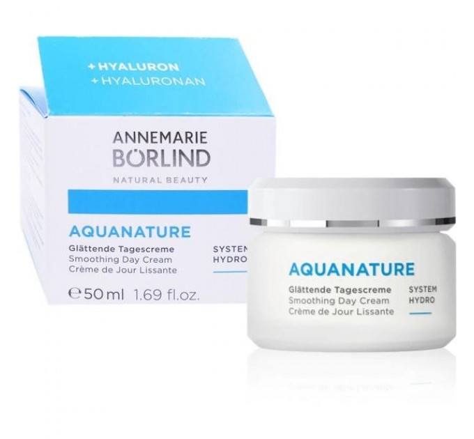 Разглаживающий дневной крем с гиалуроновой кислотой BORLIND AQUANATURE CREME DE JOUR LISSANTE + HYALURON 50 мл