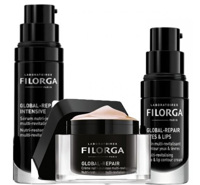 Набор Filorga Pack Global Repair крем 50 мл + глаза и губы 15 мл + сыворотка 30 мл