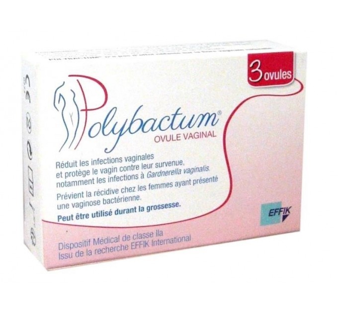 Свечи против вагинального бактериоза Effik Polybactum Vaginal Ovule 3 свечи