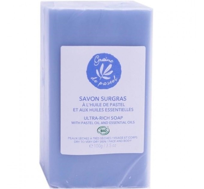 Органическое мыло Savon Surgras GRAINE DE PASTEL 100 г