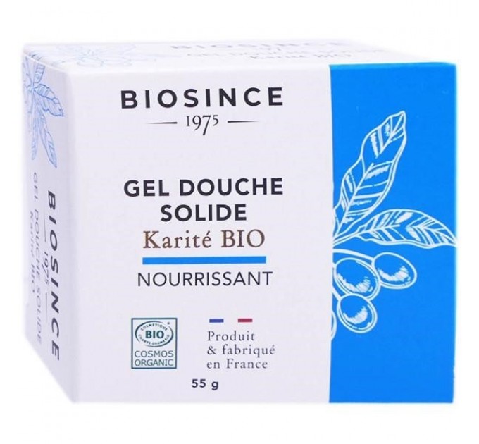 Сухой гель для душа с маслом ши Gel Douche Solide Fraîcheur Karite Bio BIOSINCE 55 г