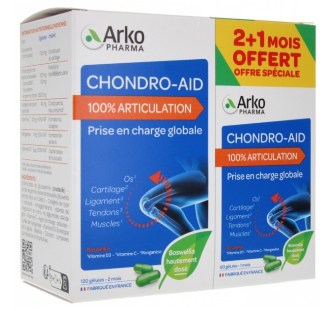 Капсулы для лечения суставов Arkopharma Chondro-Aid 100% Articulation 120+60 капсул