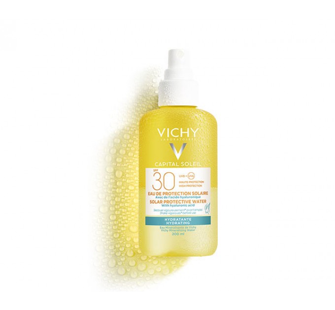 Солнцезащитная вода с гиалуроновой кислотой Vichy Capital Soleil Eau de Protection Sublimé Tan SPF30