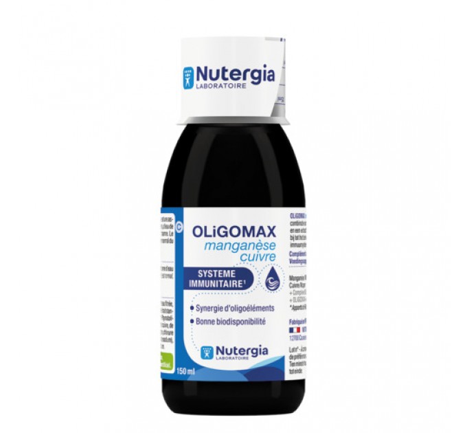 Раствор для нервной системы медь и марганец Nutergia Oligomax Manganese Copper 150мл