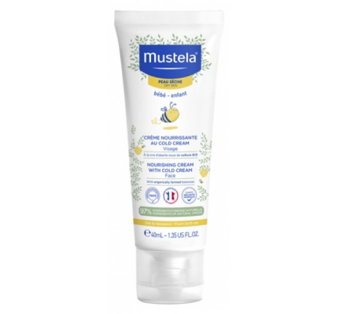 Детский крем с пчелиным воском Mustela Crème Nourrissante au Cold Cream Peau Sèche 40 мл