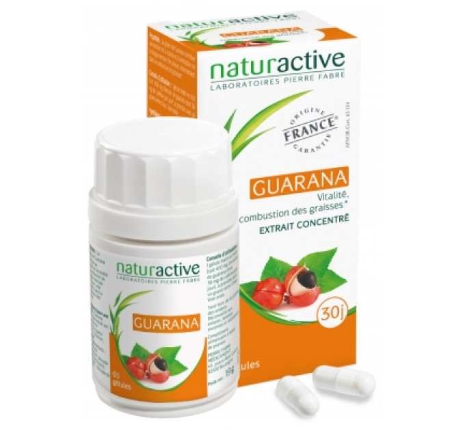 Натуральная гуарана Naturactive Guarana против усталости и для тонуса 60 капсул