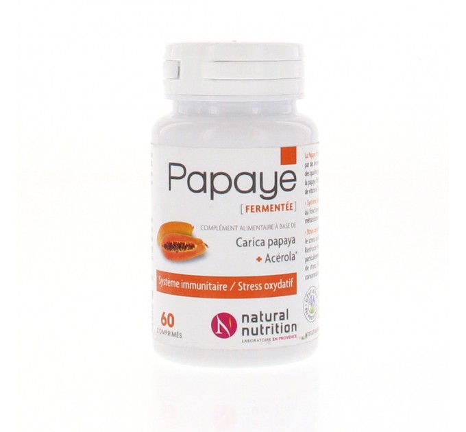 Ферментированная папайя Papaye fermentée NATURAL NUTRITION 60 таблеток