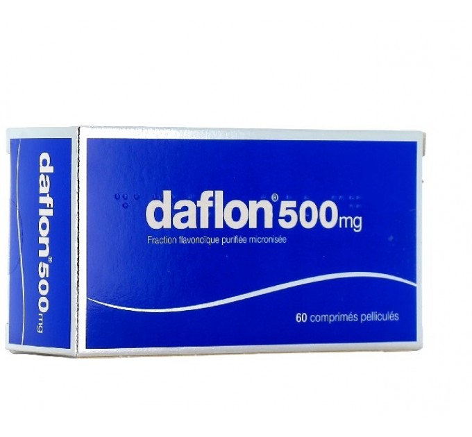 Капсулы Daflon 500 от варикоза и геморроя 60 капсул