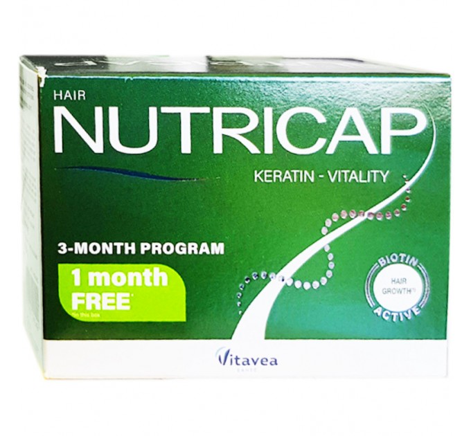 Витамины с кератином для волос и ногтей Nutricap Kératine Vitalité VITAVEA 3 месяца