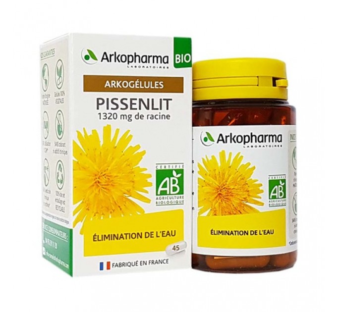 Капсулы для вывода воды из организма Arkopharma Arkocaps Dandelion 45 капсул
