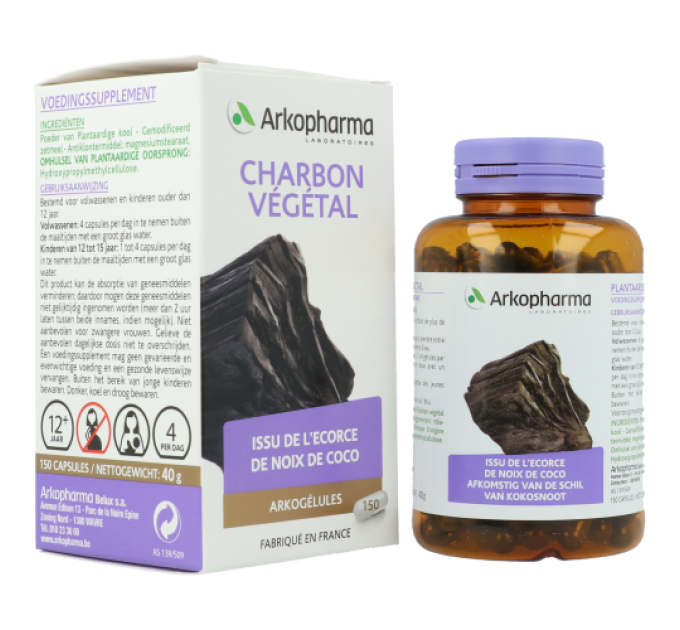 Комфортное пищеварение Arkopharma Vegetable Charcoal 150 капсул