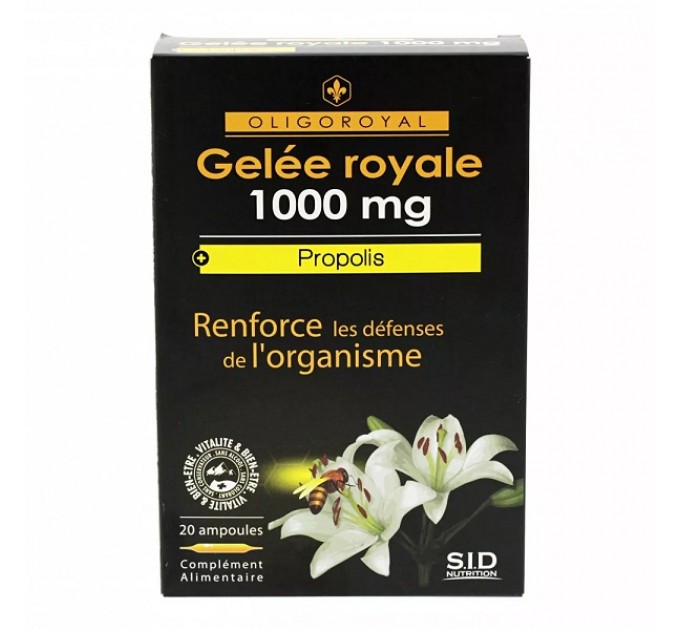 Маточное молочко с прополисом Gelée royale 1000 mg Propolis d’OLIGOROYAL 20 ампул