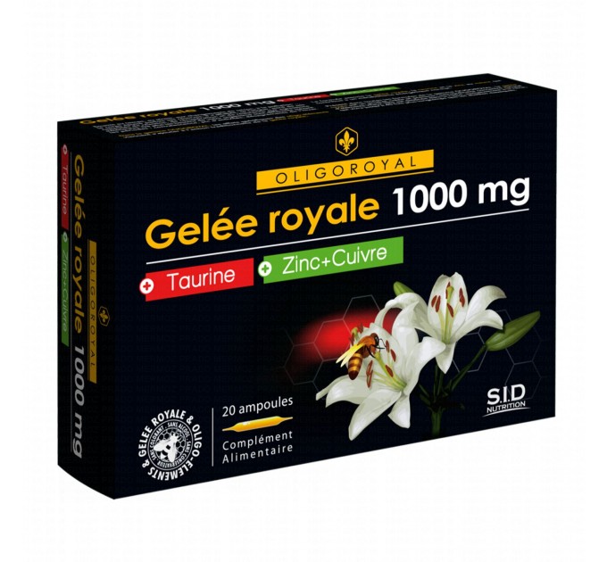 Маточное молочко Gelée royale 1000 mg Propolis d’OLIGOROYAL с таурином, цинком и медью 20 ампул